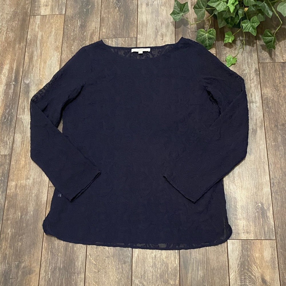 Loft Navy Lace tunic large